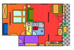 Skizze Appartement Panoramablick panoramablick skizze small